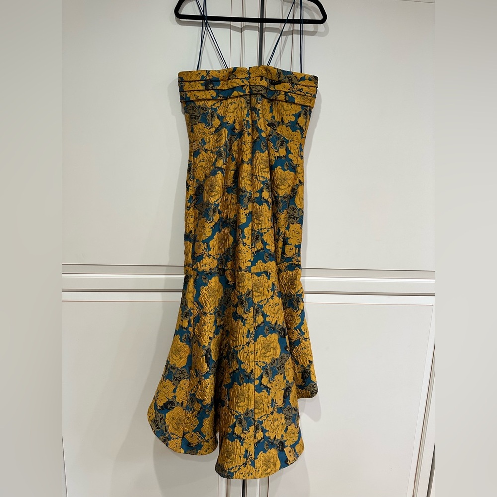 Theia Octavia Floral Fit-&-Flare Dress Neptune (D2) - Picture 5 of 8